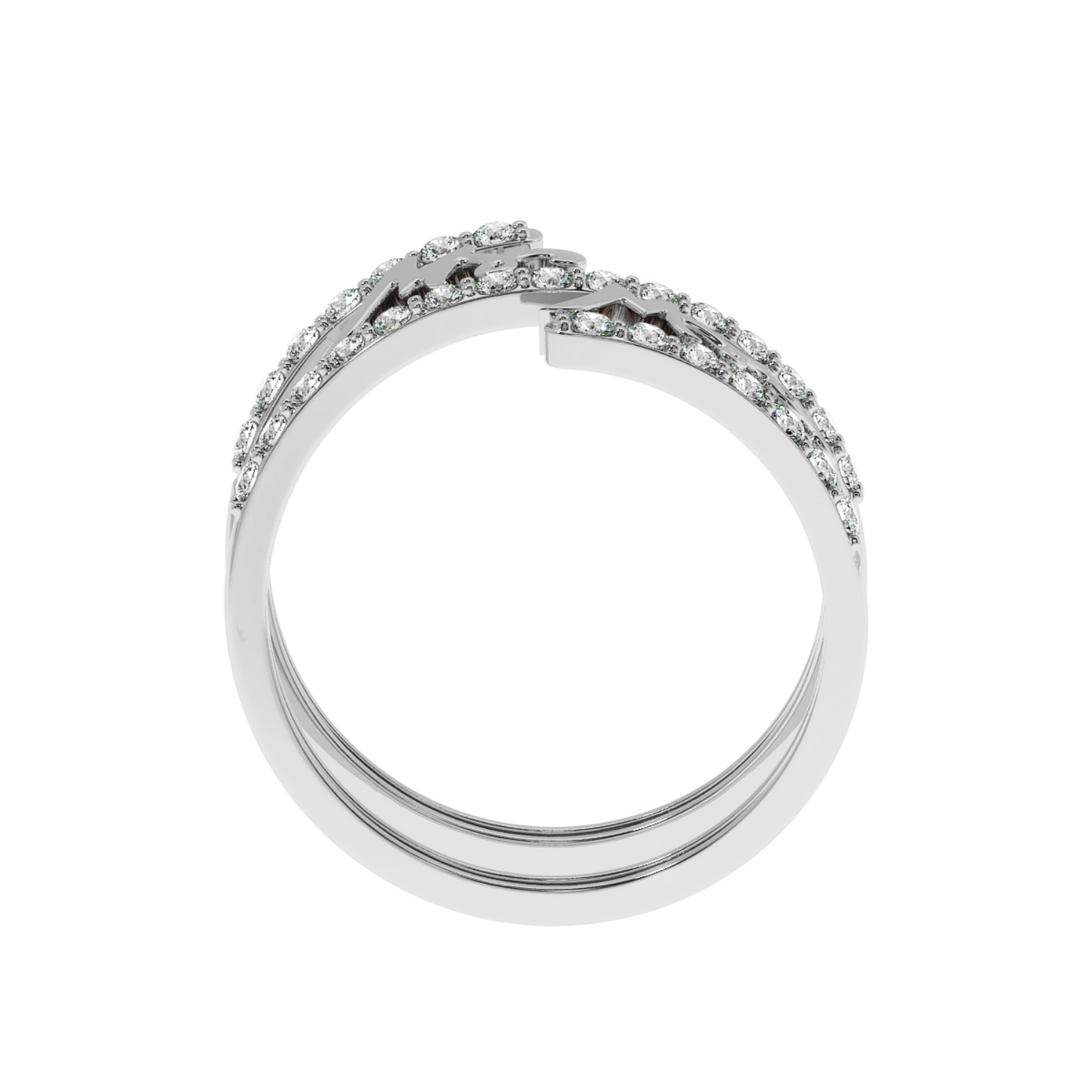 Solitairekart-0.41 CT Happily Ever After Lab Diamond Ring